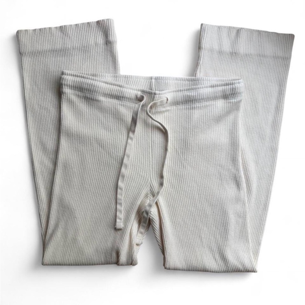 Monrow Ribbed Drawstring Lounge Pants – Size M